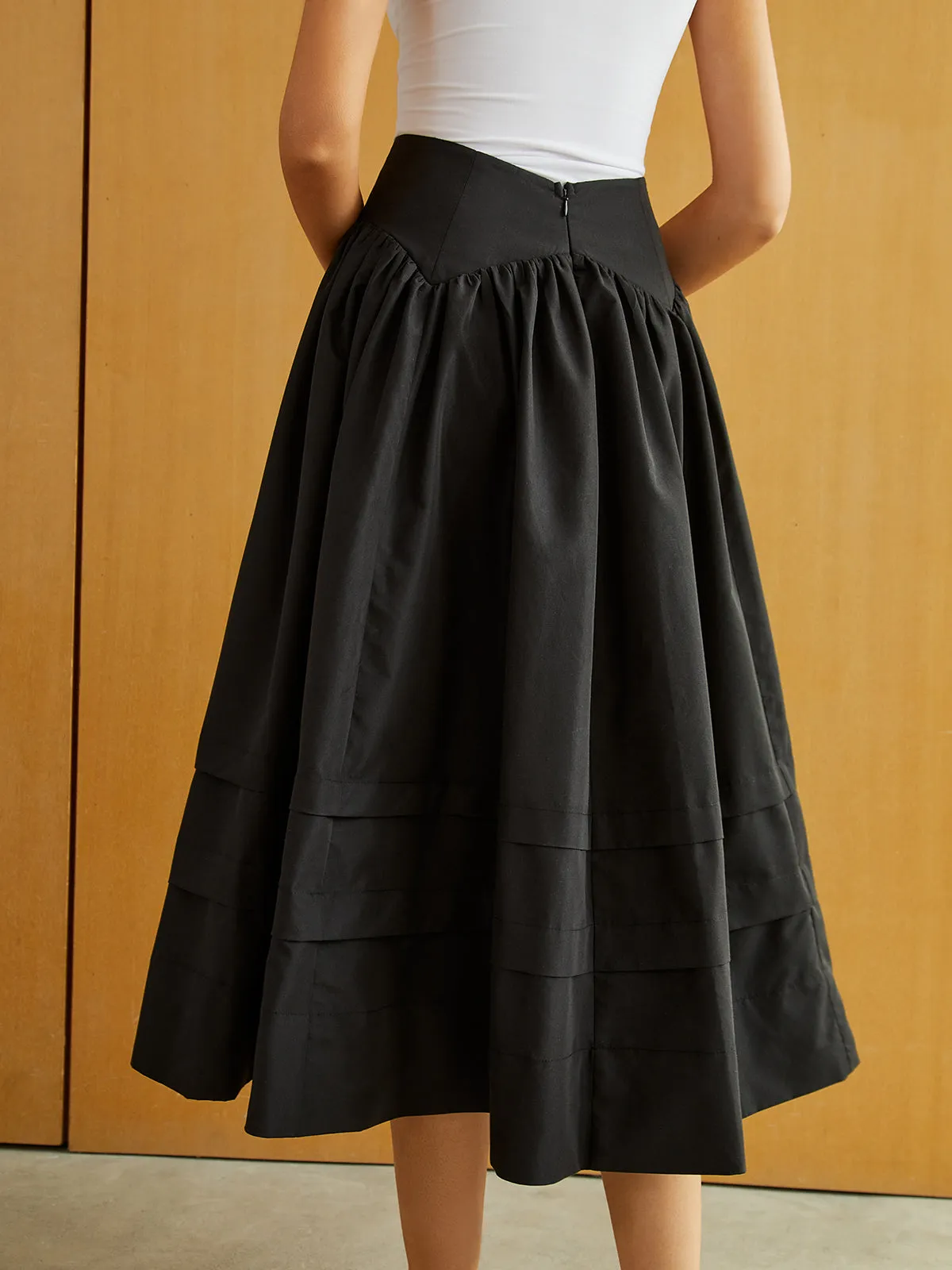 Cotton Blends Midi Skirt sold by COMMENSE product image thumbnail 4