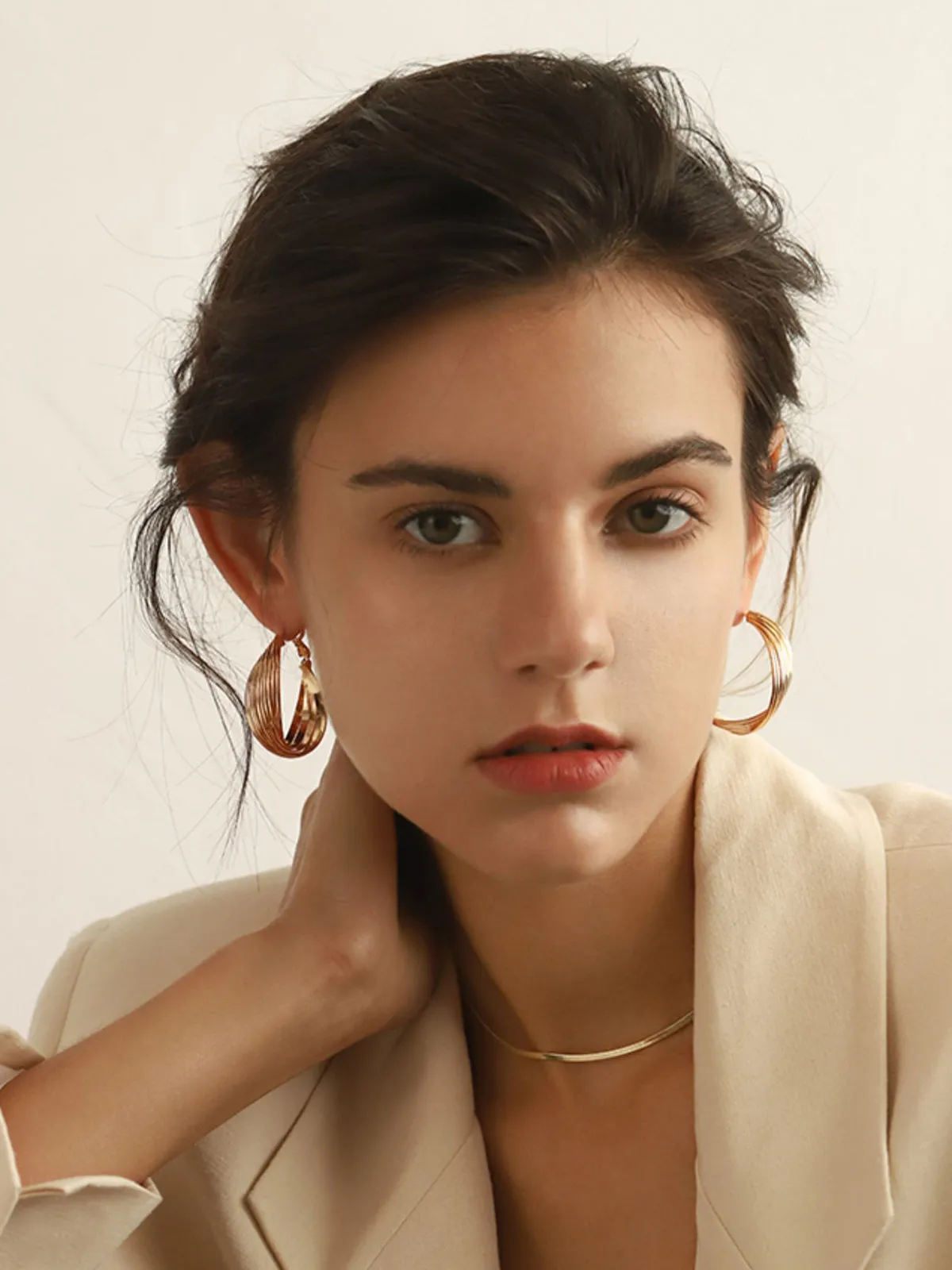 Geometric Metallic Earrings sold by COMMENSE product image thumbnail 3