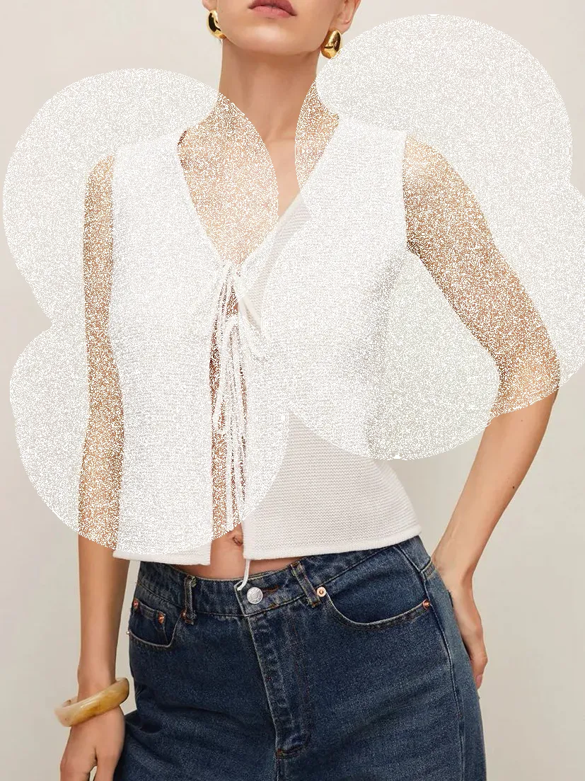 Plain Crochet Split Vest sold by COMMENSE product image thumbnail 2