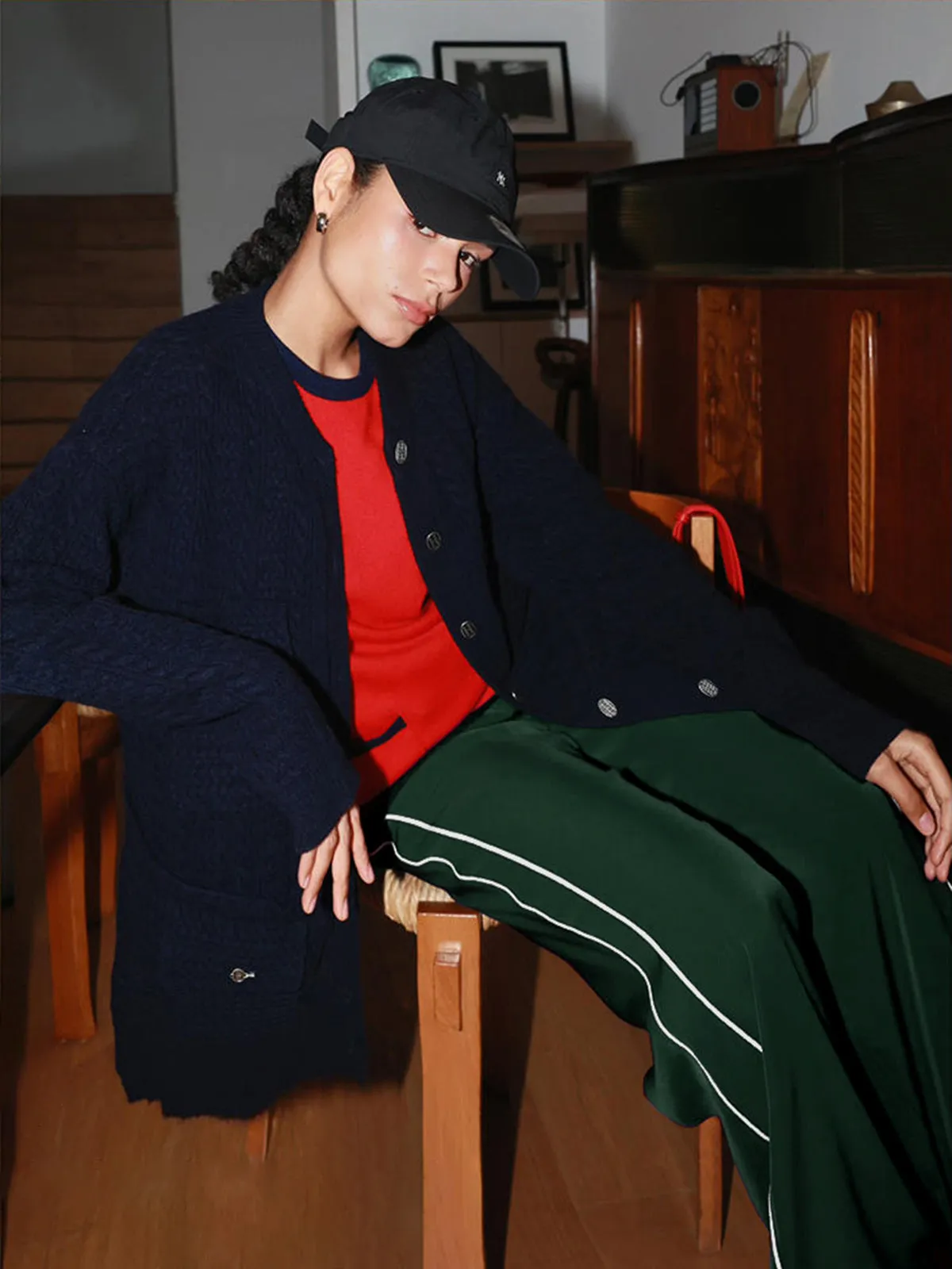 Contrast Piping Drawstring Pants sold by COMMENSE product image thumbnail 4