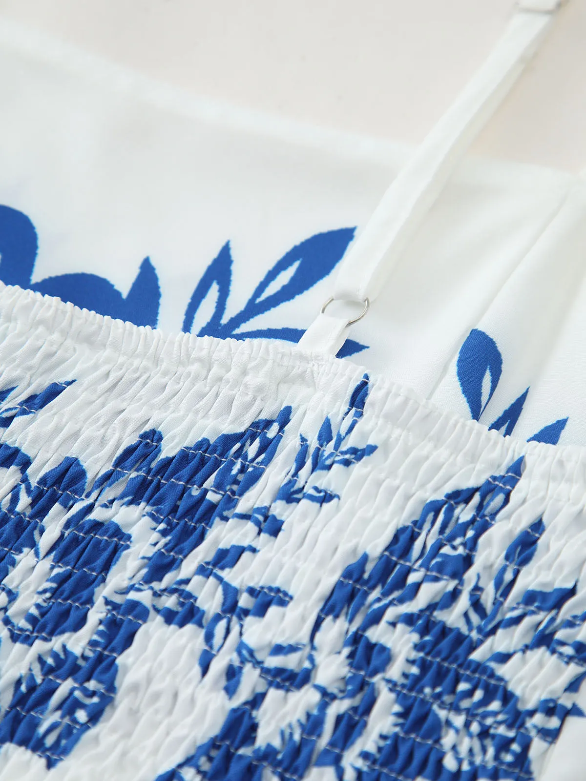 Ocean Bloom Floral Print Cami Dress sold by COMMENSE product image thumbnail 3