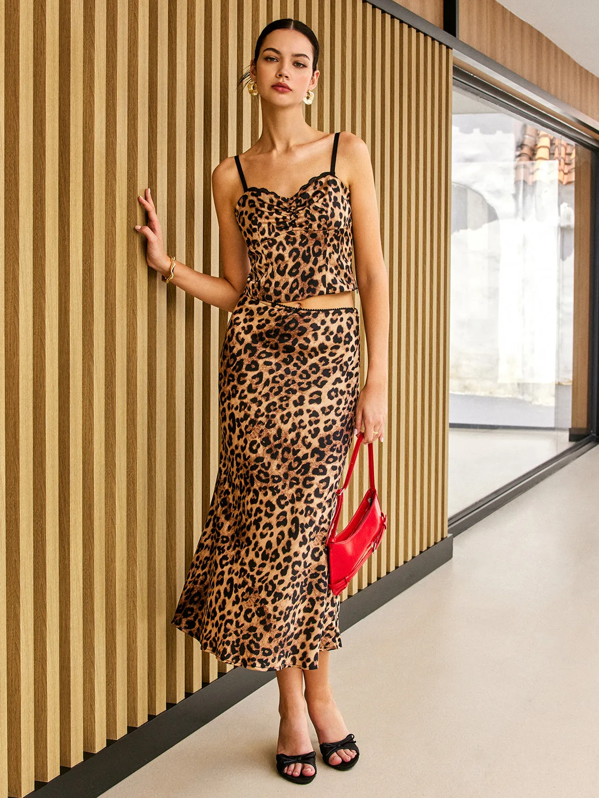 Leopard Print Cami Skirt Set sold by COMMENSE