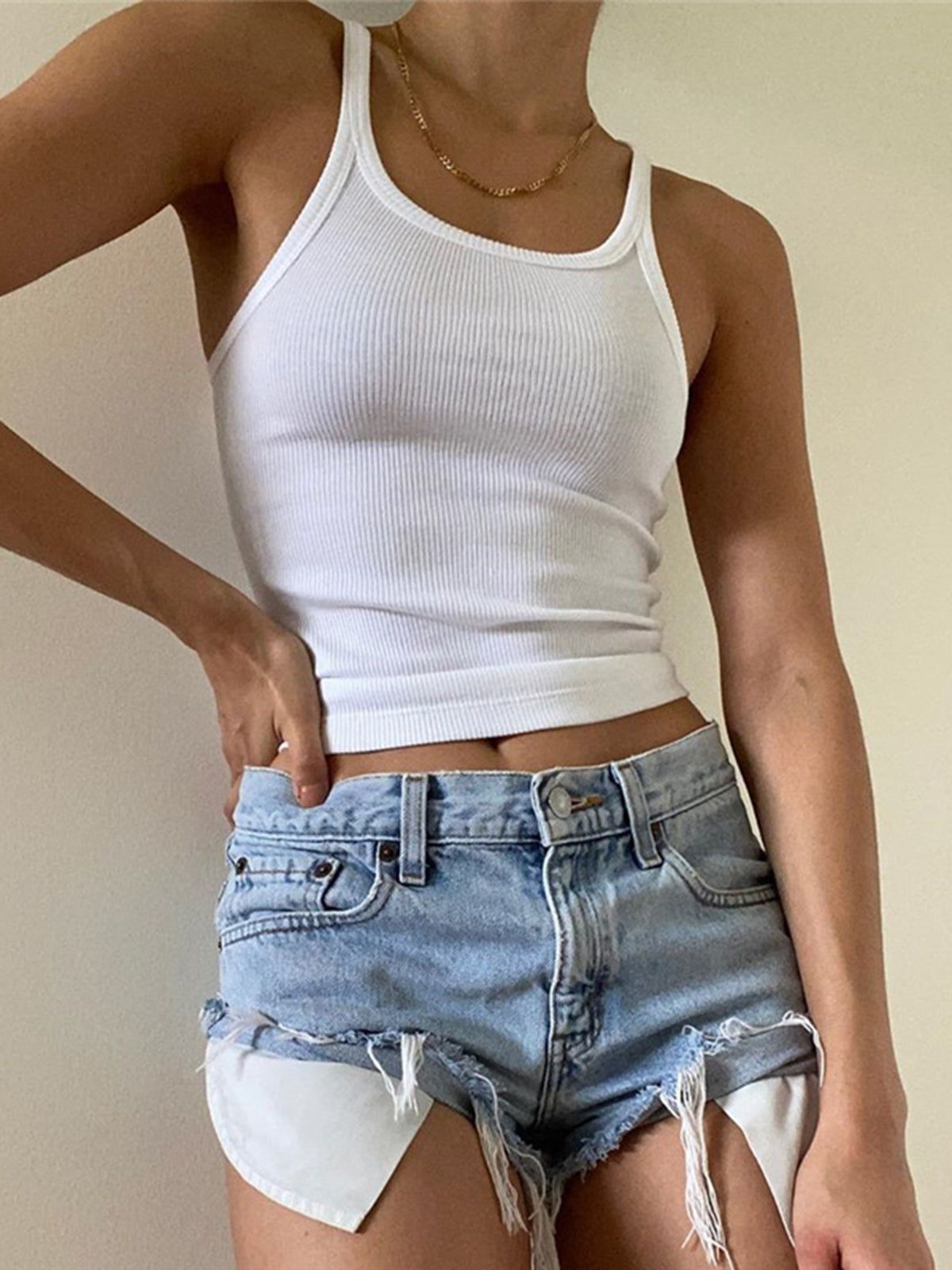 Rib Crop Top sold by COMMENSE product image thumbnail 4