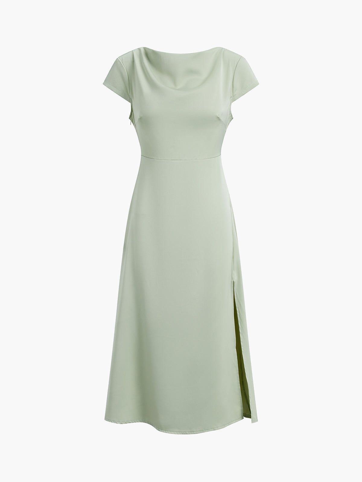 Boat Neck Cap Sleeve Midi Dress sold by COMMENSE