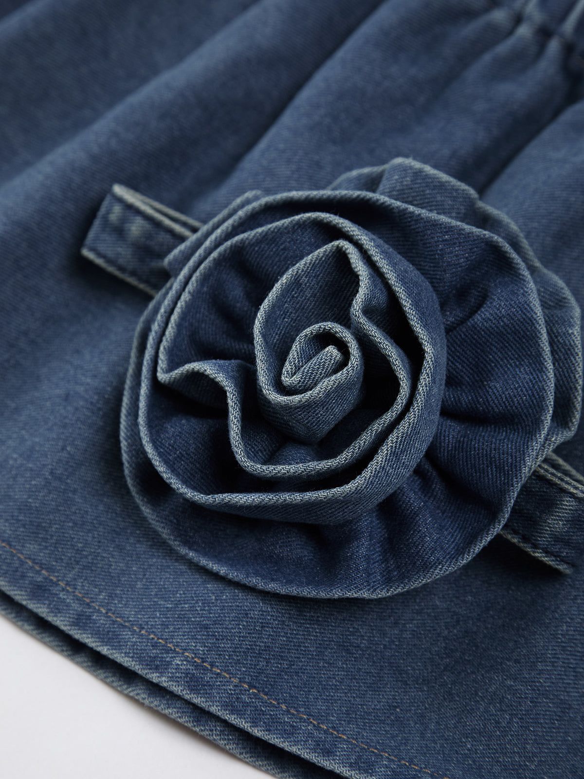 Rosette Denim Crop Tube Top sold by COMMENSE product image thumbnail 2