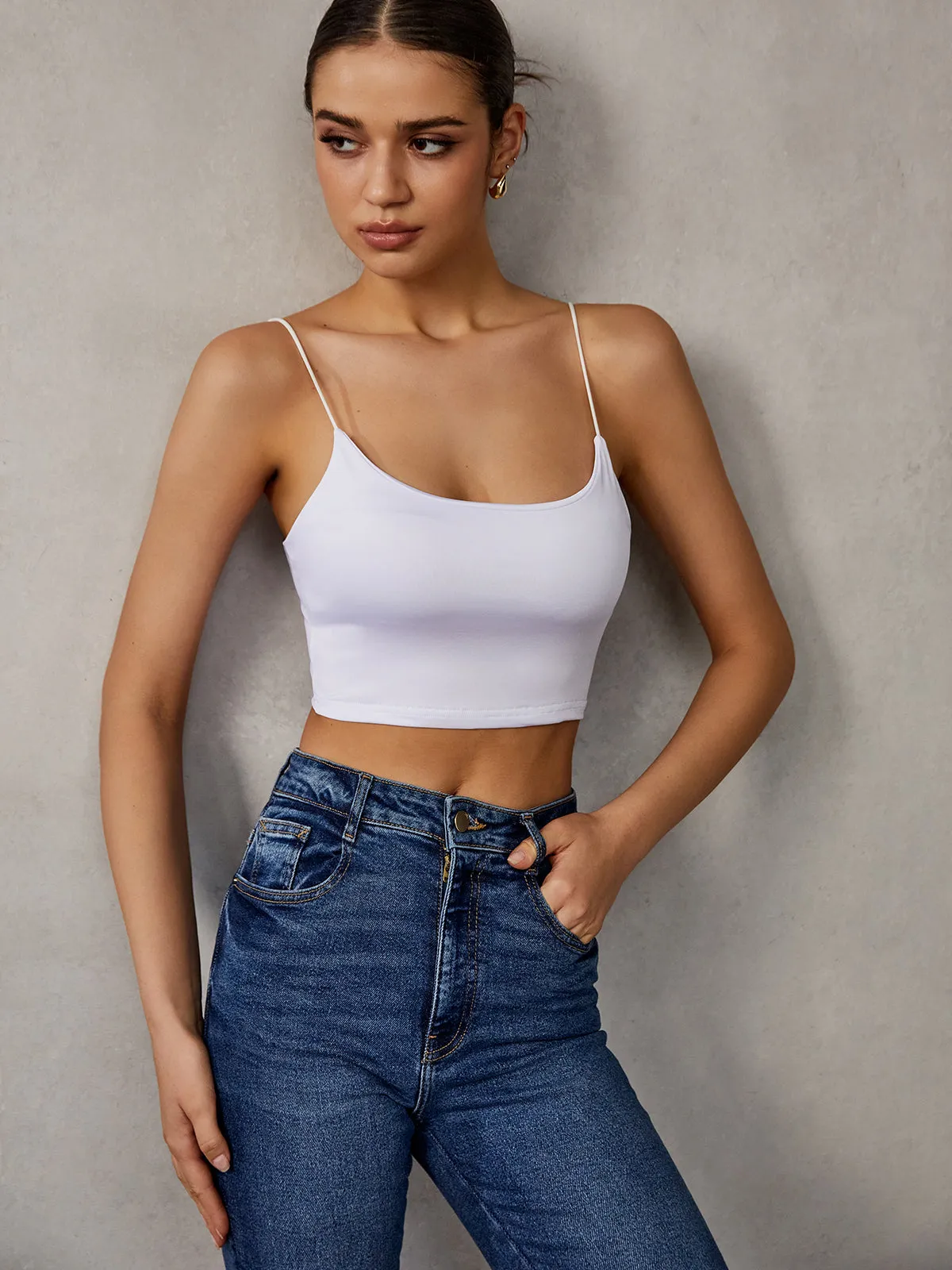 Sleeveless Cami Crop Top sold by COMMENSE product image thumbnail 3