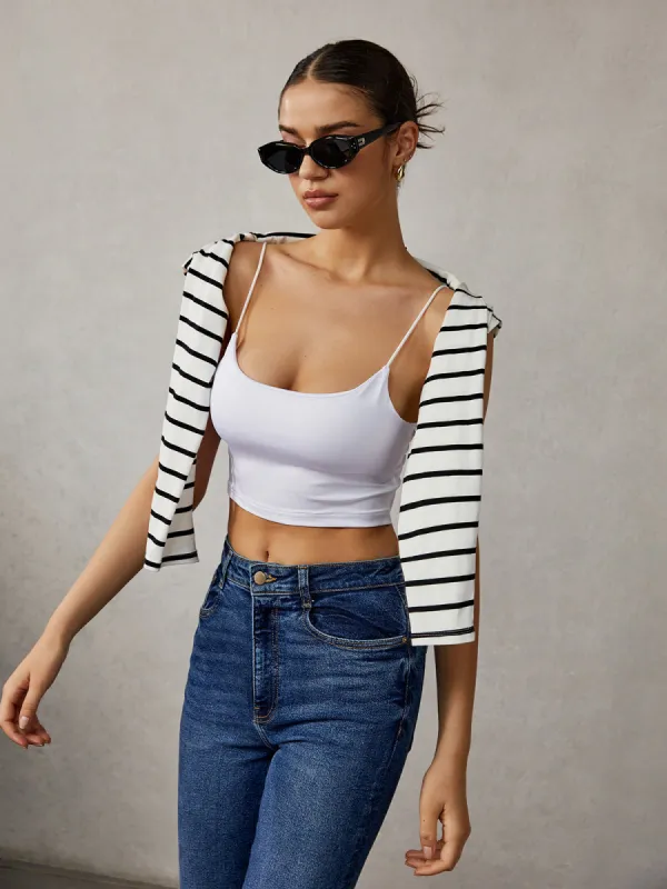 Sleeveless Cami Crop Top sold by COMMENSE