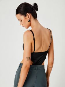 Adjustale Strap Mesh Bodysuit sold by COMMENSE