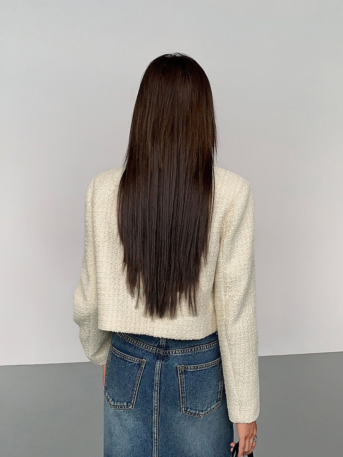 Old Money Tweed Pocket Button Jacket sold by COMMENSE product image thumbnail 4