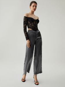 Elastic Waist Pocket Straight Leg Pants sold by COMMENSE