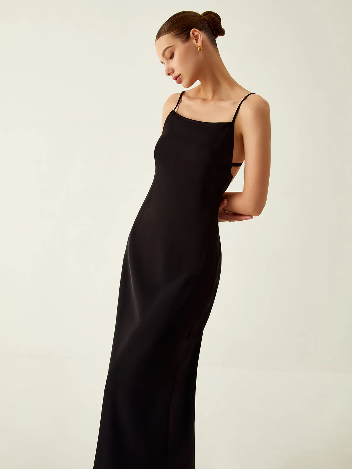 Solid Backless Long Knit Dress sold by COMMENSE product image thumbnail 3
