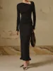 Ribbed Knit Long Sleeve Asymmetric Shirt sold by COMMENSE