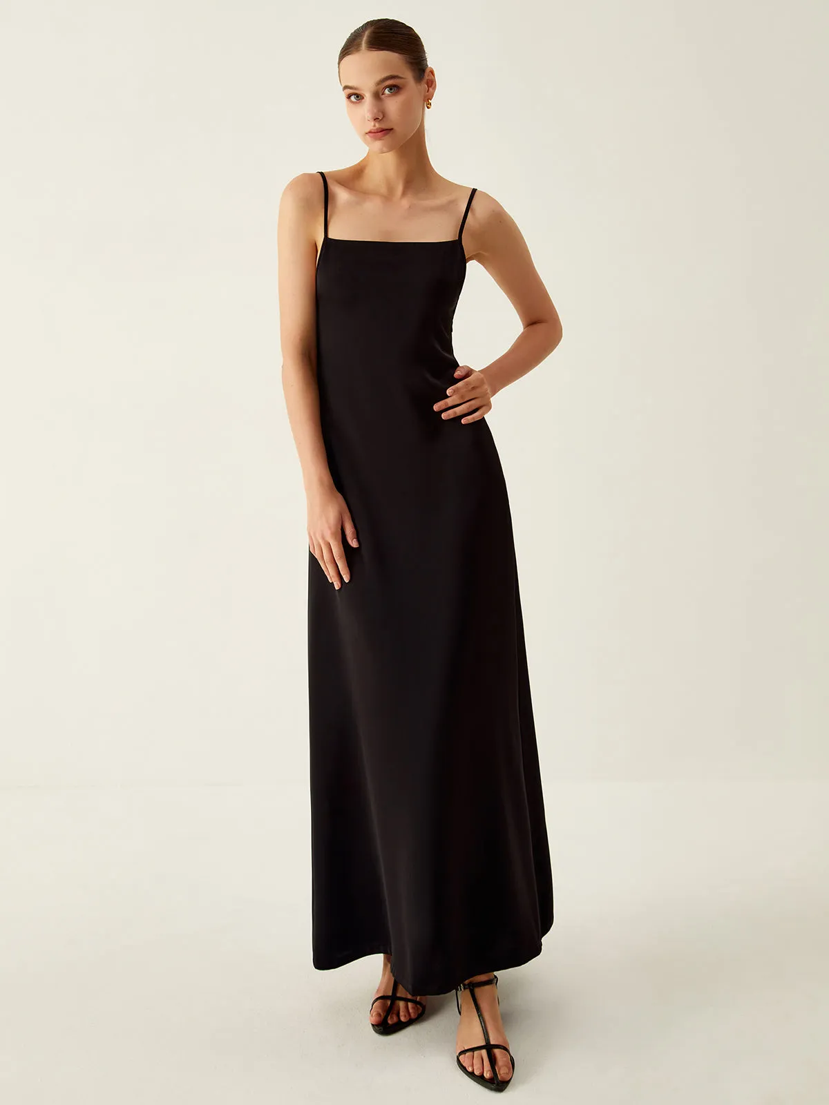 Solid Backless Long Knit Dress sold by COMMENSE product image thumbnail 2