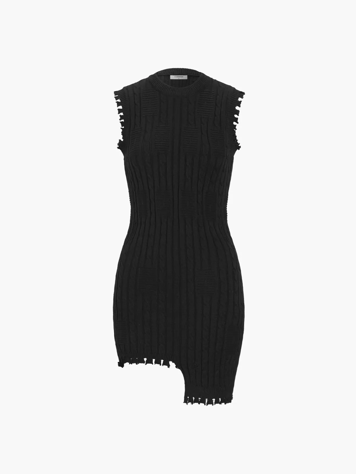 Asymmetric Hem Short Sweater Dress sold by COMMENSE product image thumbnail 2