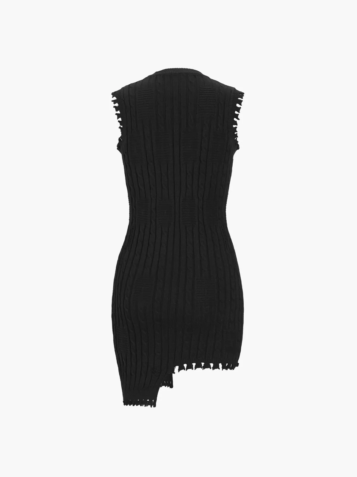 Asymmetric Hem Short Sweater Dress sold by COMMENSE product image thumbnail 3