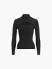 Mock Neck Keyhole Long Sleeve Knit Top sold by COMMENSE