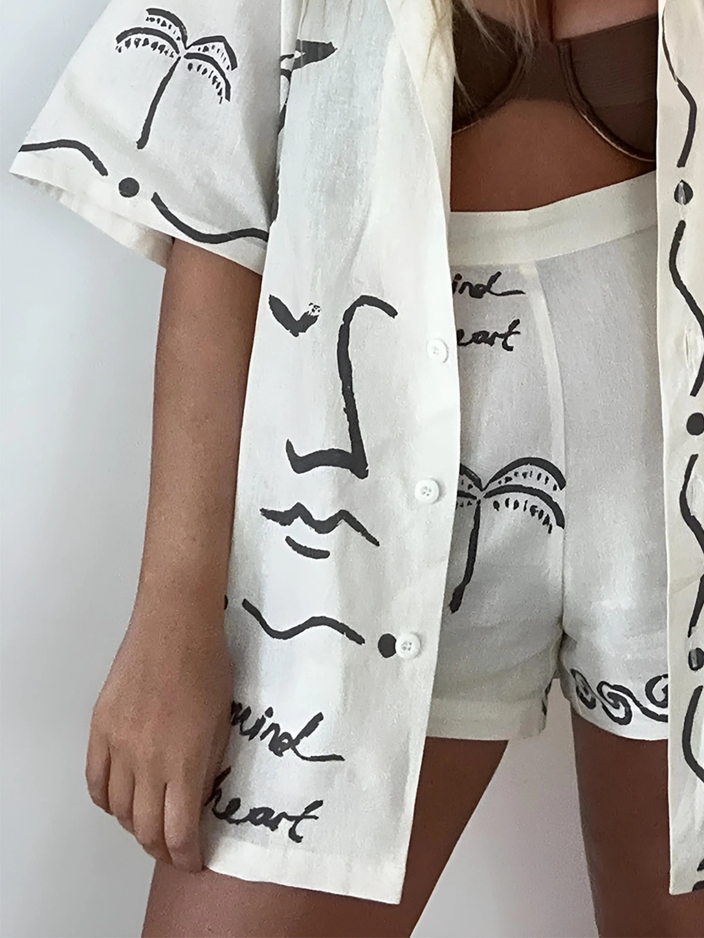 Loosen Print Shorts Set sold by COMMENSE product image thumbnail 3