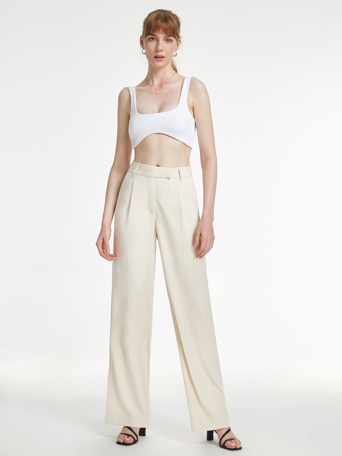 High Waisted Straight Leg Trousers sold by COMMENSE product image thumbnail 3