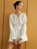 Daisy Trim Long Sleeve Blouse sold by COMMENSE