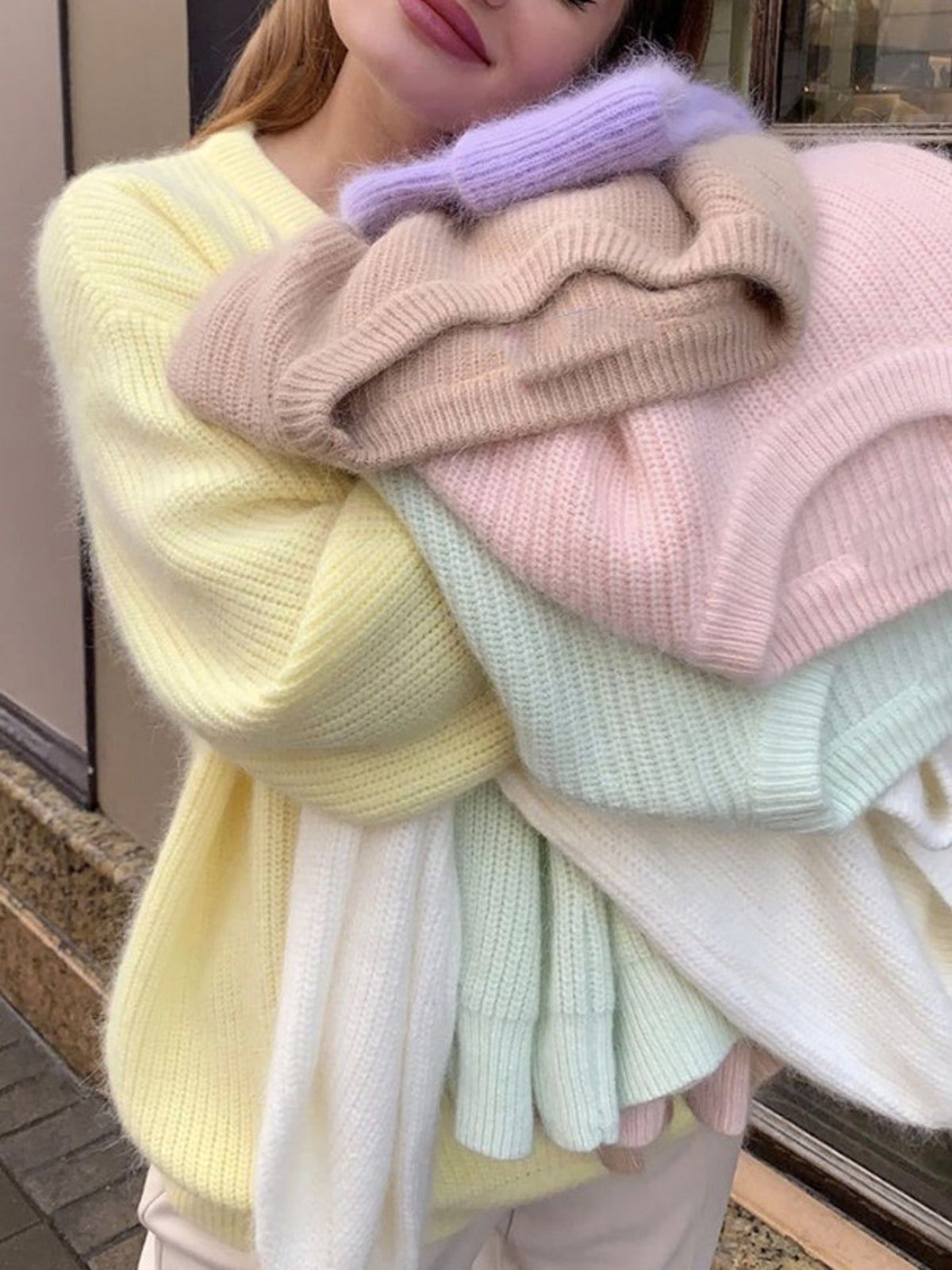 Oversized Lollipop Fuzzy Sweater sold by COMMENSE product image thumbnail 3