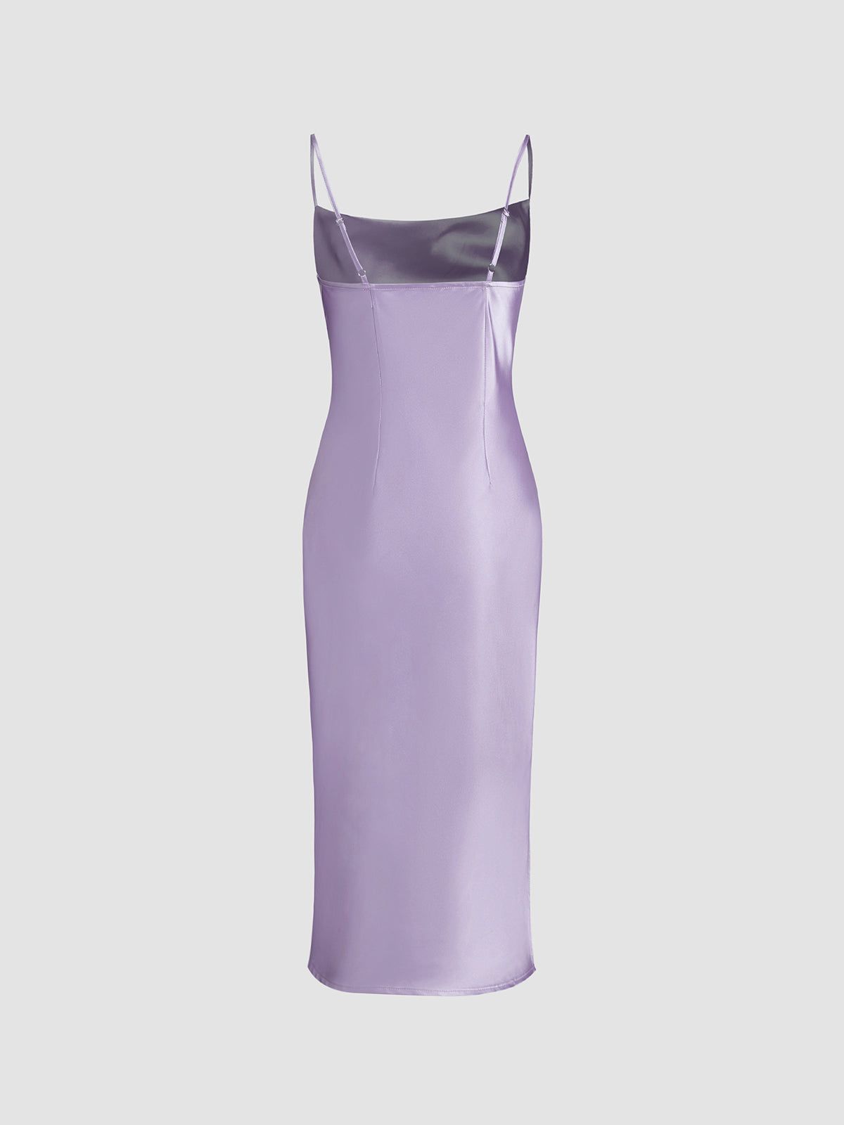 Mauve Cowl Stain Flowy Midi Dress sold by COMMENSE product image thumbnail 2