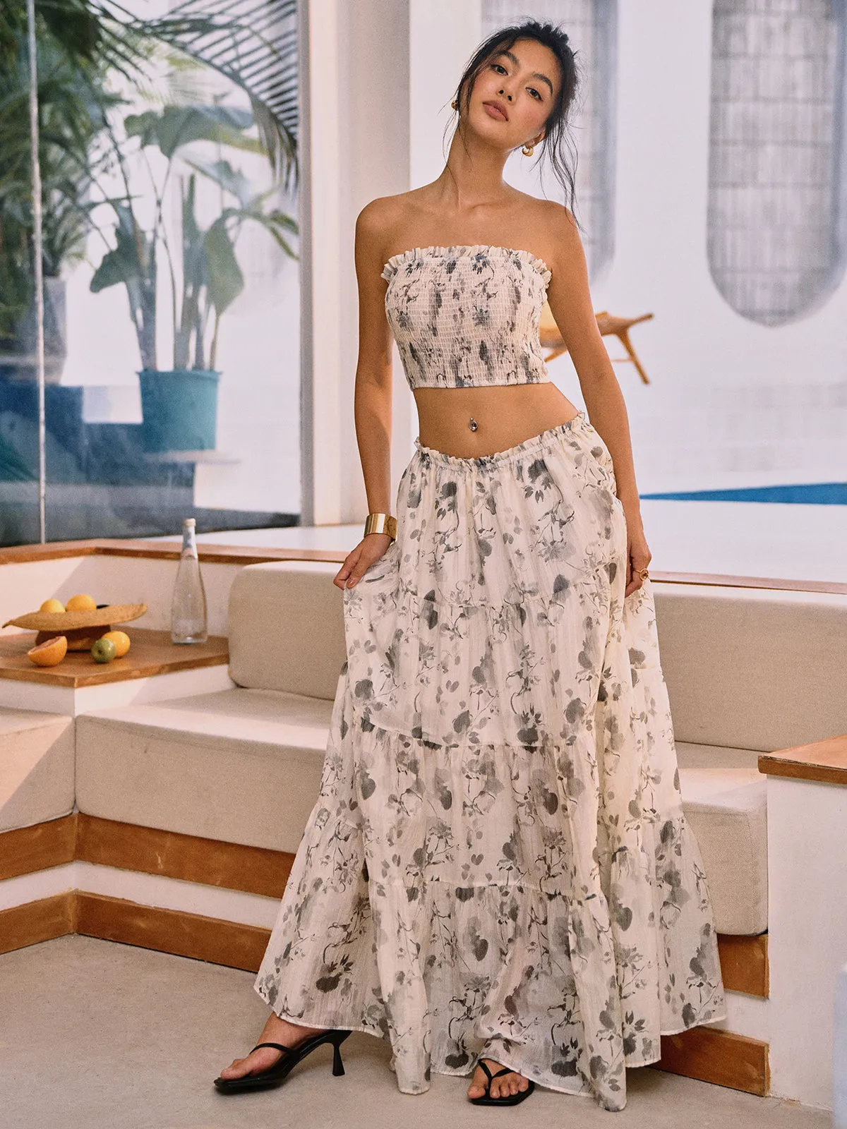 Ink Painting Print Skirt Set sold by COMMENSE product image thumbnail 3