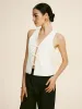 Elegant Lace Up Sleeveless Blouse sold by COMMENSE