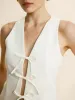 Elegant Lace Up Sleeveless Blouse sold by COMMENSE