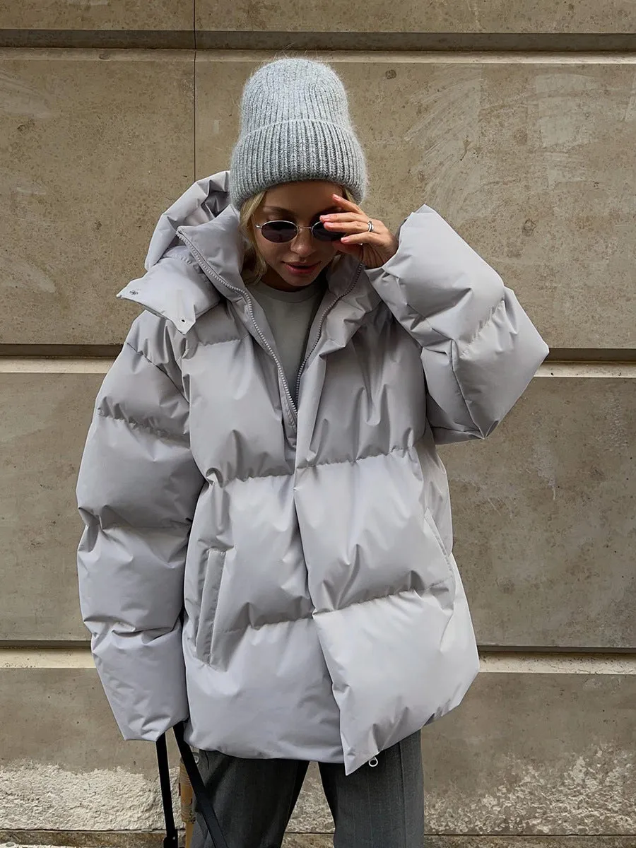 Oversized Quilted Puffer Down Coat sold by COMMENSE product image thumbnail 3