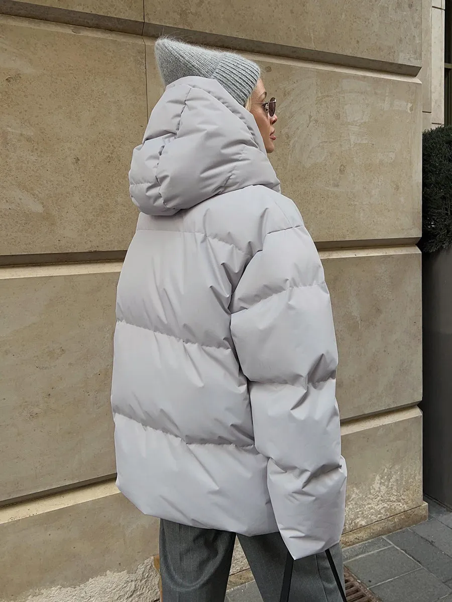 Oversized Quilted Puffer Down Coat sold by COMMENSE product image thumbnail 4
