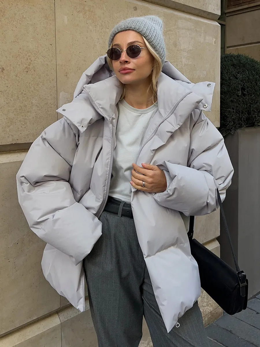 Oversized Quilted Puffer Down Coat sold by COMMENSE