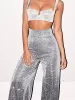 Purl Sequined Straight Leg Pants sold by COMMENSE