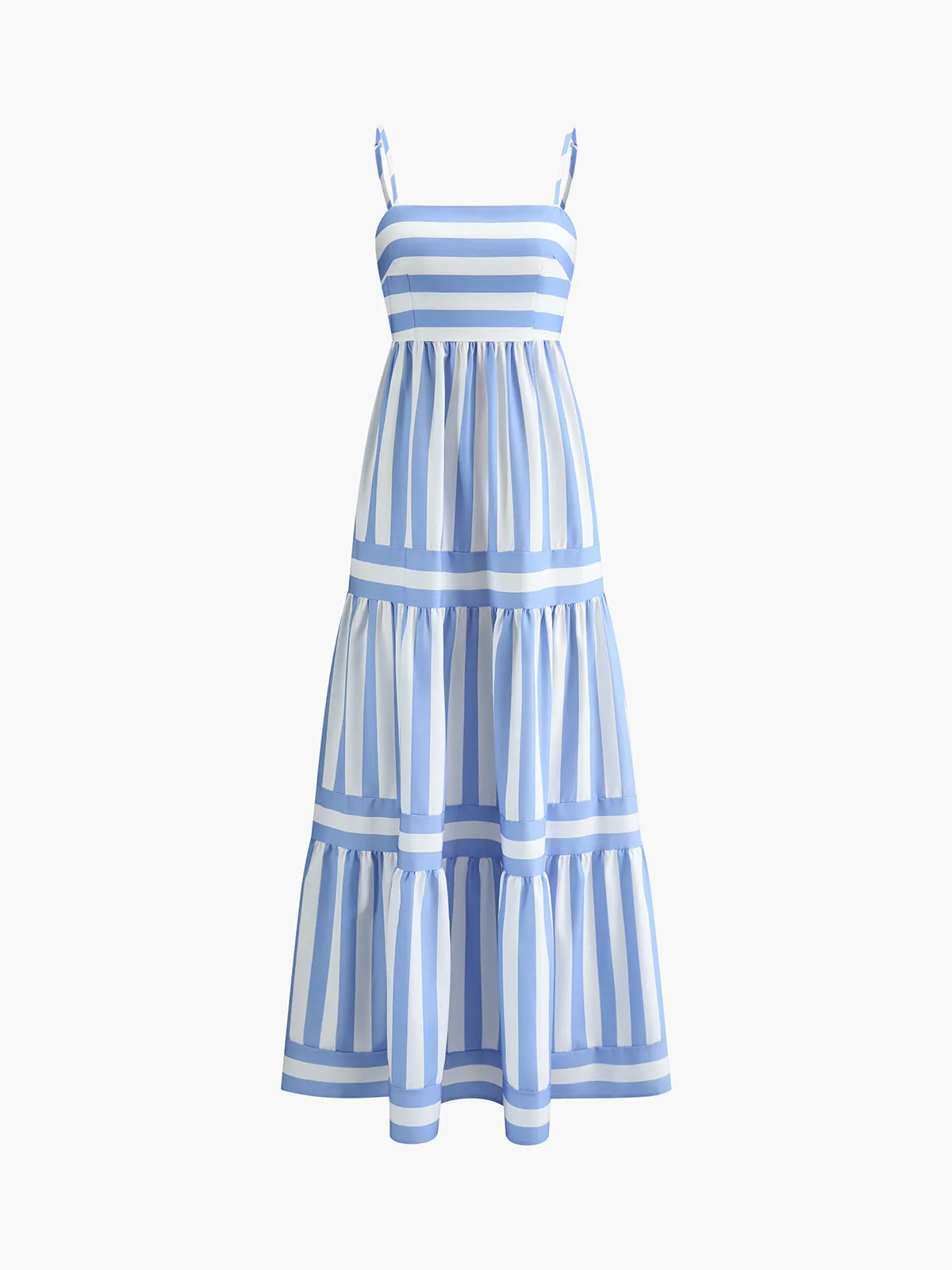 Printed backless pockets long dress sold by COMMENSE