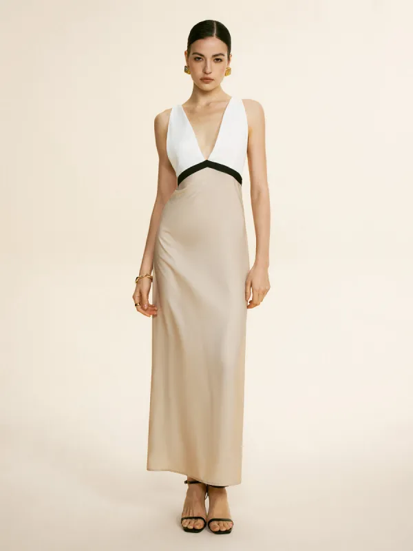 Patchwork Tie Back Dress sold by COMMENSE