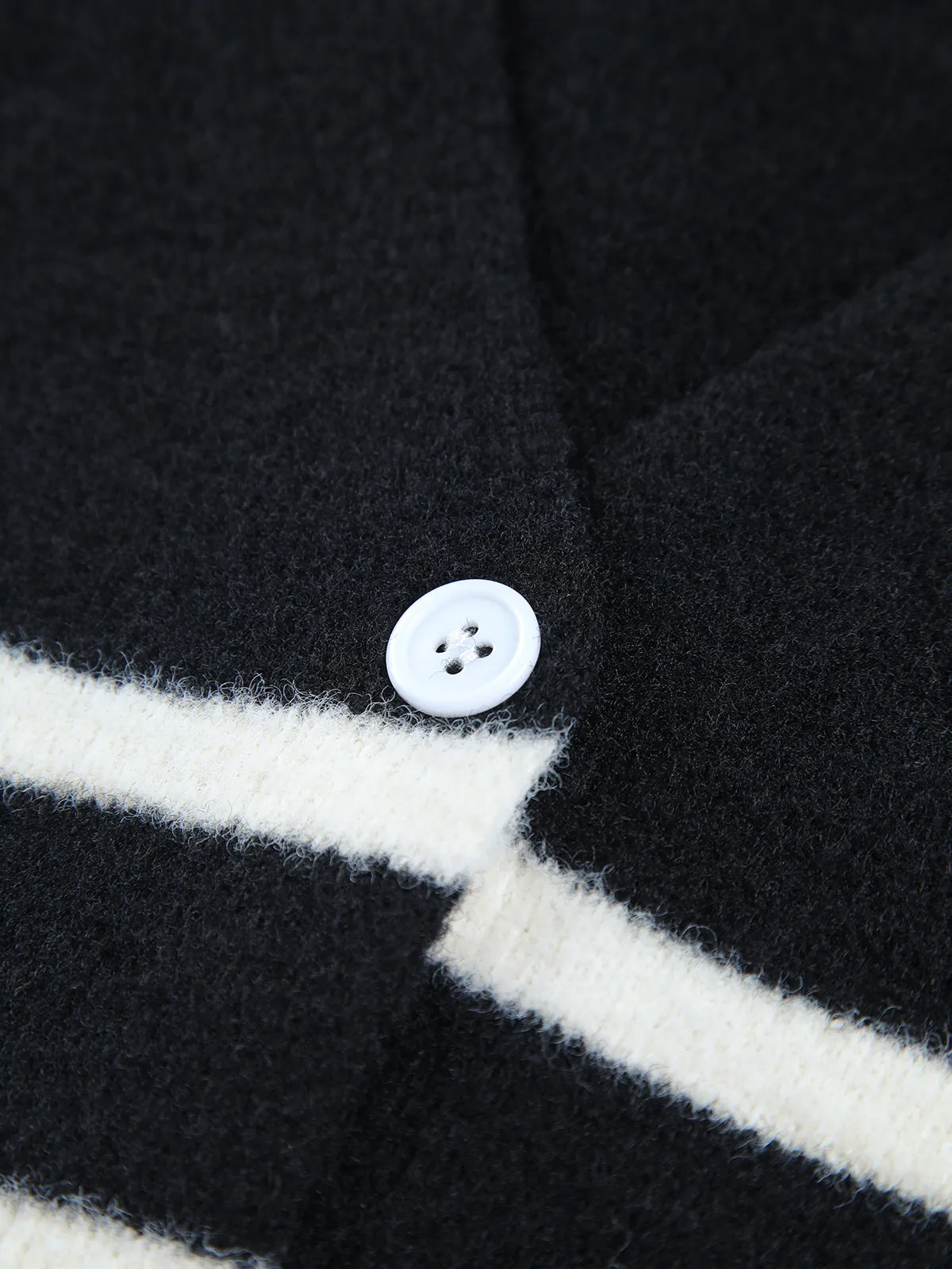 Stripe Fuzzy Cardigan sold by COMMENSE product image thumbnail 3