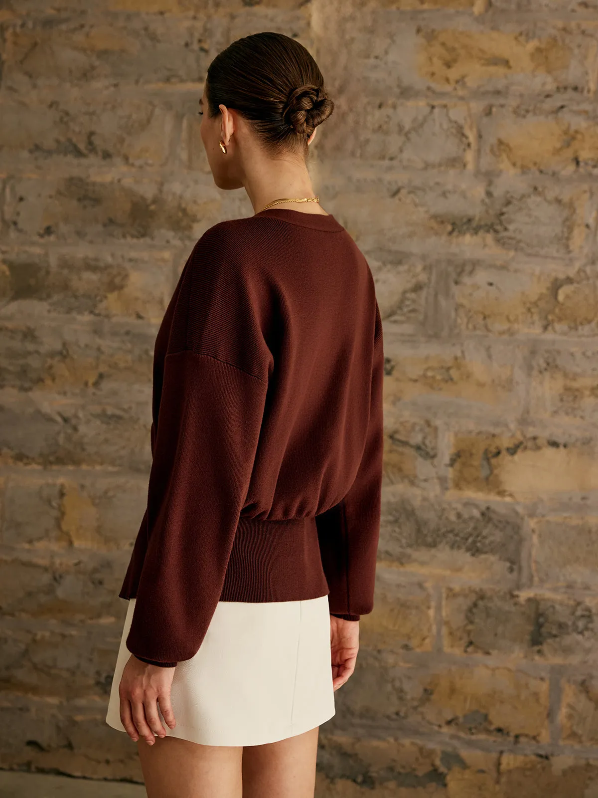 Golden Button Plain Cardigan sold by COMMENSE product image thumbnail 5