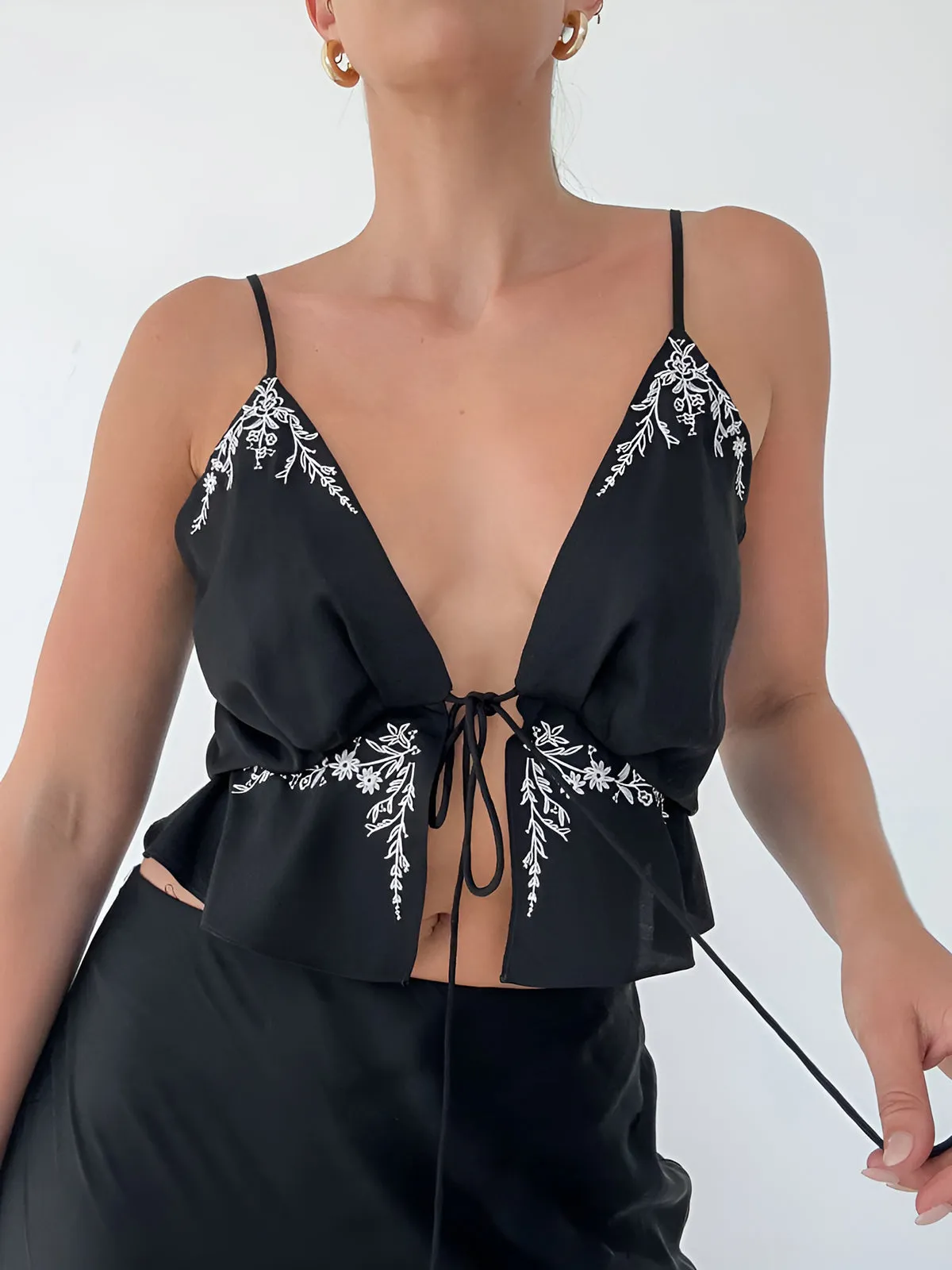 Embroidery Cami Top sold by COMMENSE