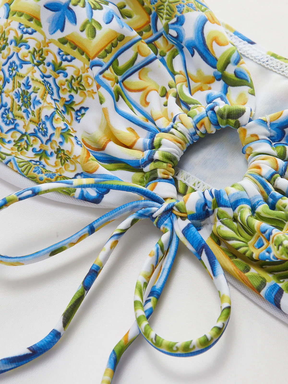 Strapless Print Knotted Bikini Set sold by COMMENSE product image thumbnail 3