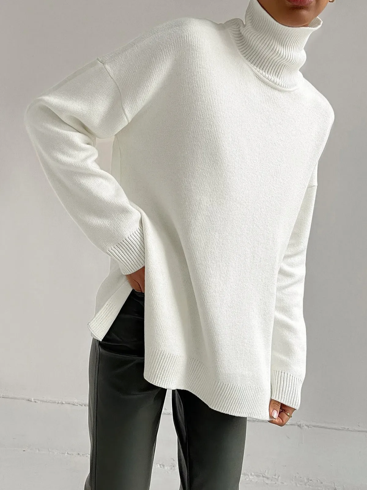 Lean On Me Turtleneck Sweater sold by COMMENSE