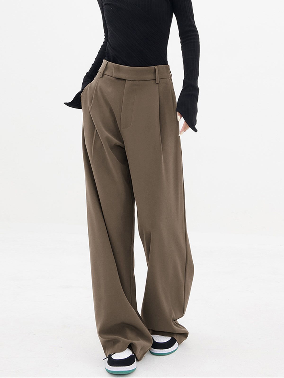 Leisure Flowy Baggy Wide Leg Pants sold by COMMENSE