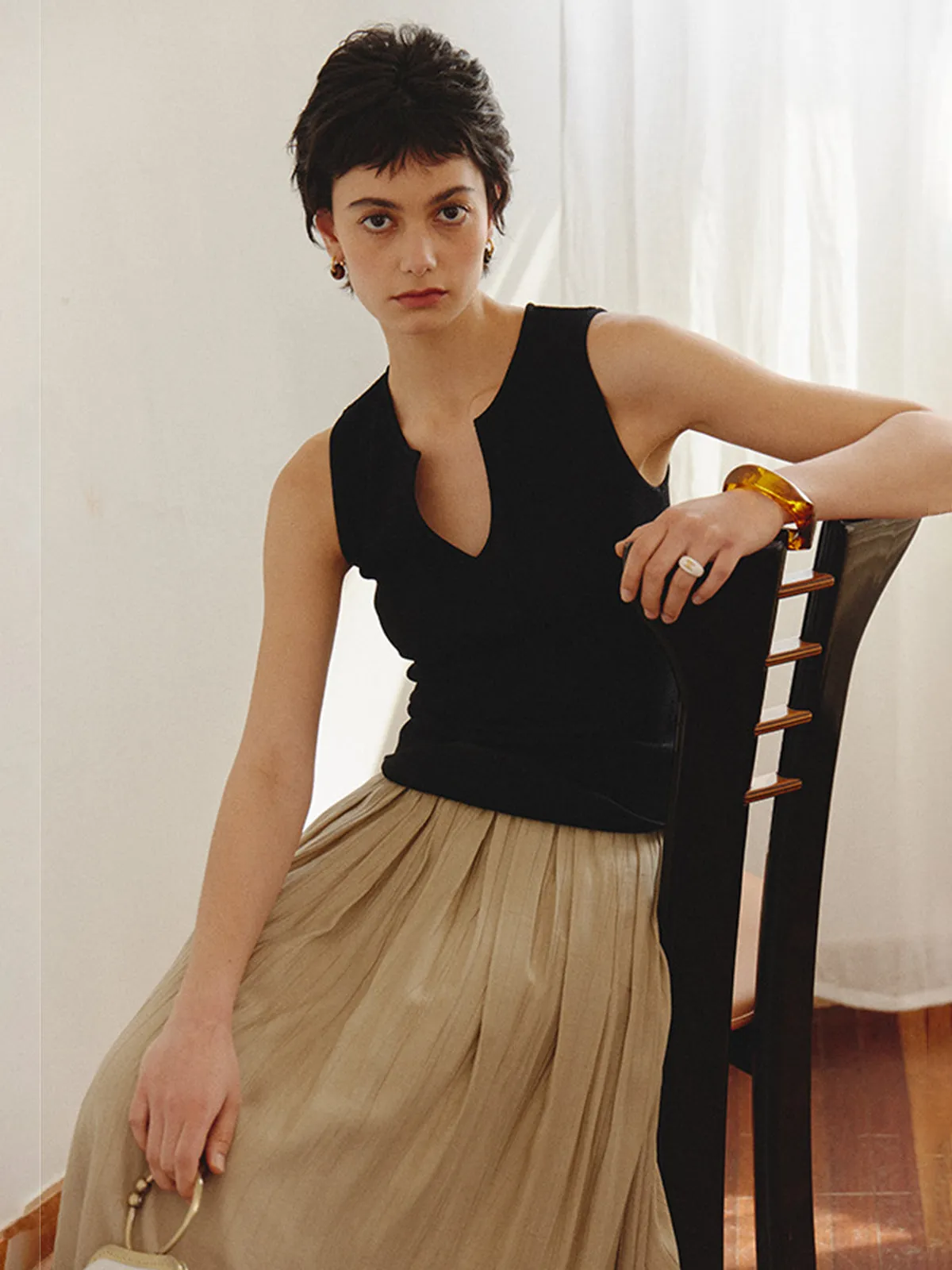 Keyhole Neckline Sweater Vest sold by COMMENSE