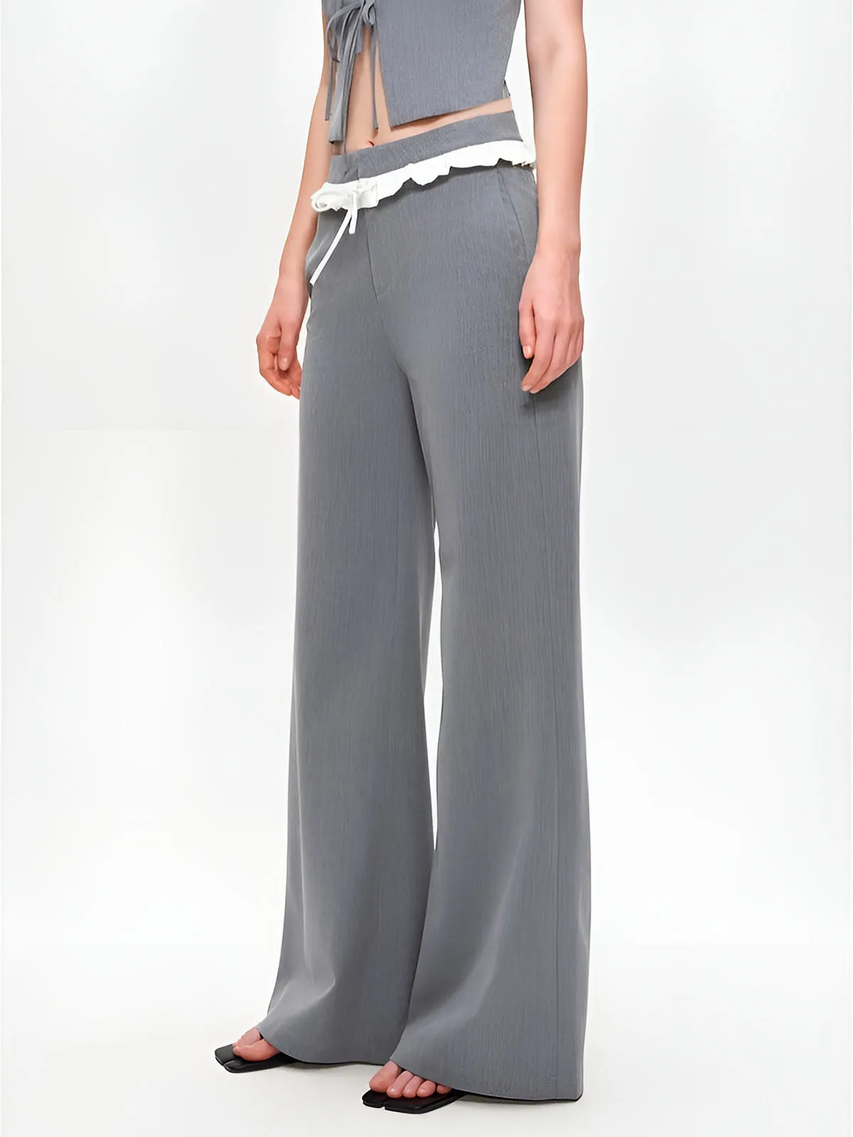 Ruffle Wide Leg Pants sold by COMMENSE product image thumbnail 3