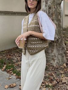 Cross My Heart Button Down Knit Vest sold by COMMENSE