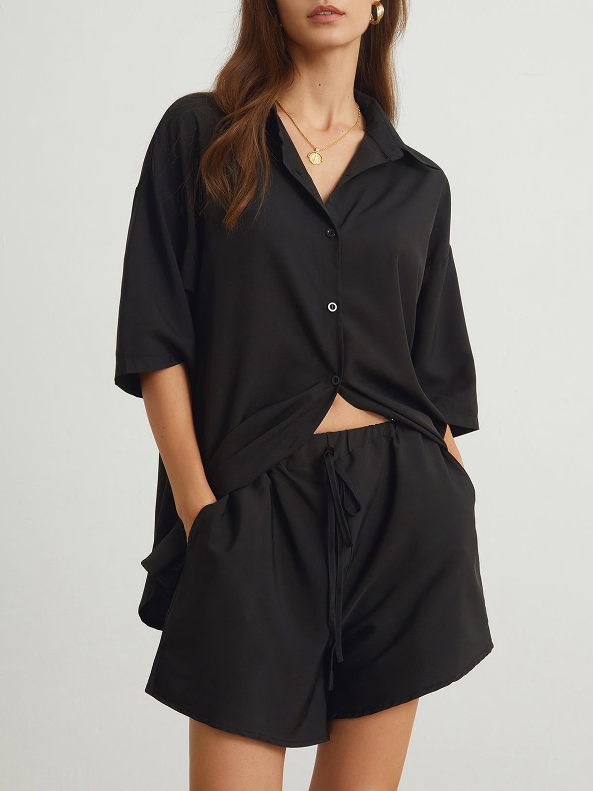 Galaxia Oversized Two Piece Shorts Set sold by COMMENSE