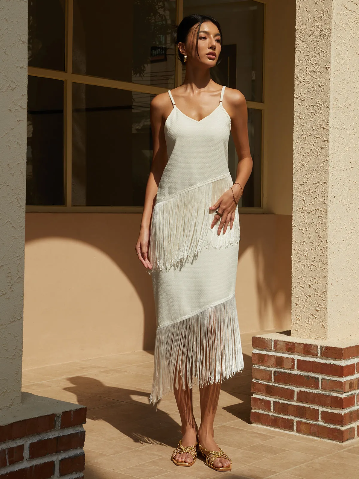 Tassel Decor Cami Midi Dress sold by COMMENSE product image thumbnail 2