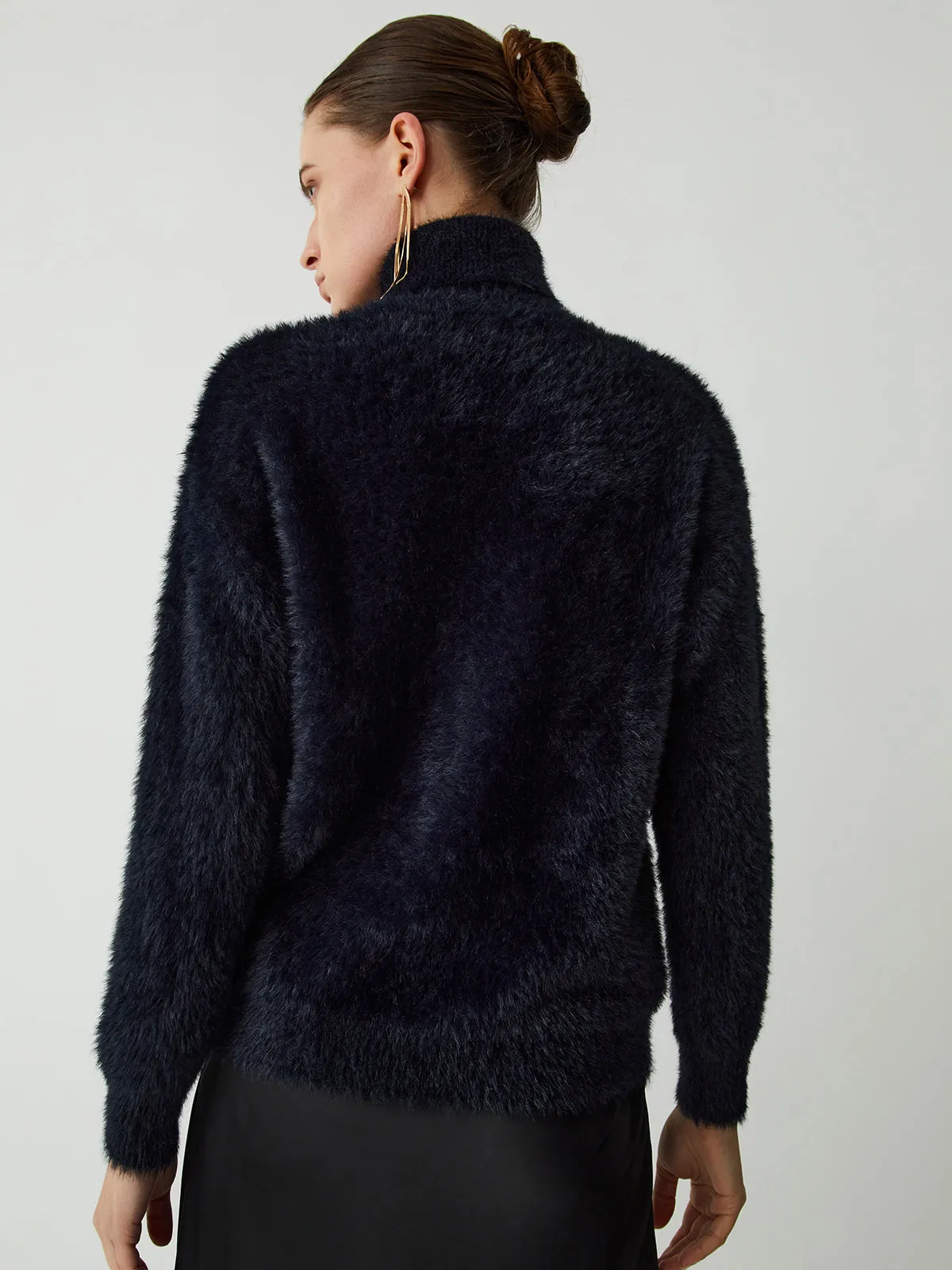Fuzzy Turtleneck Sweater sold by COMMENSE product image thumbnail 5