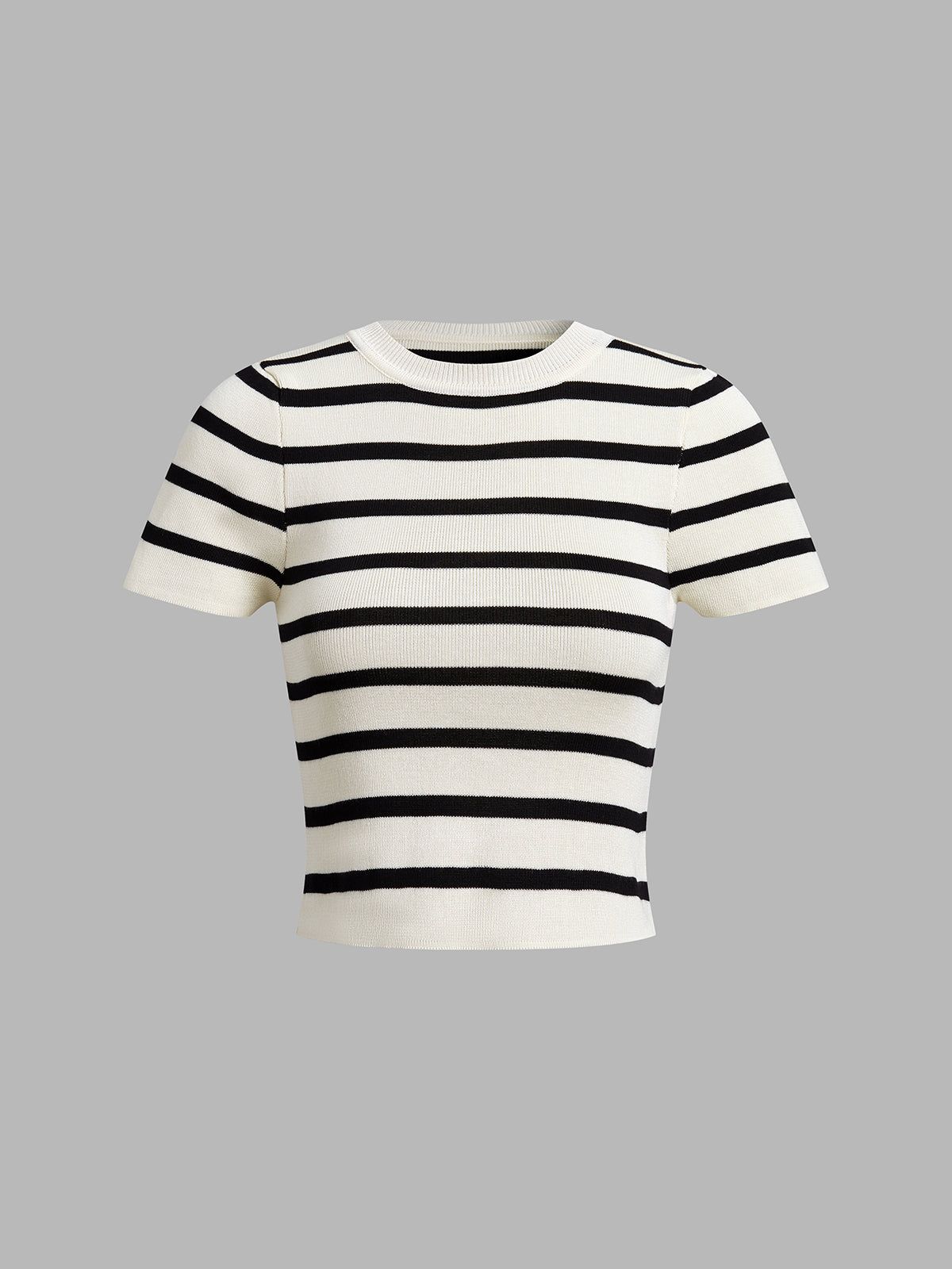 Wear Your Stripes Cropped Knit Top sold by COMMENSE product image thumbnail 2