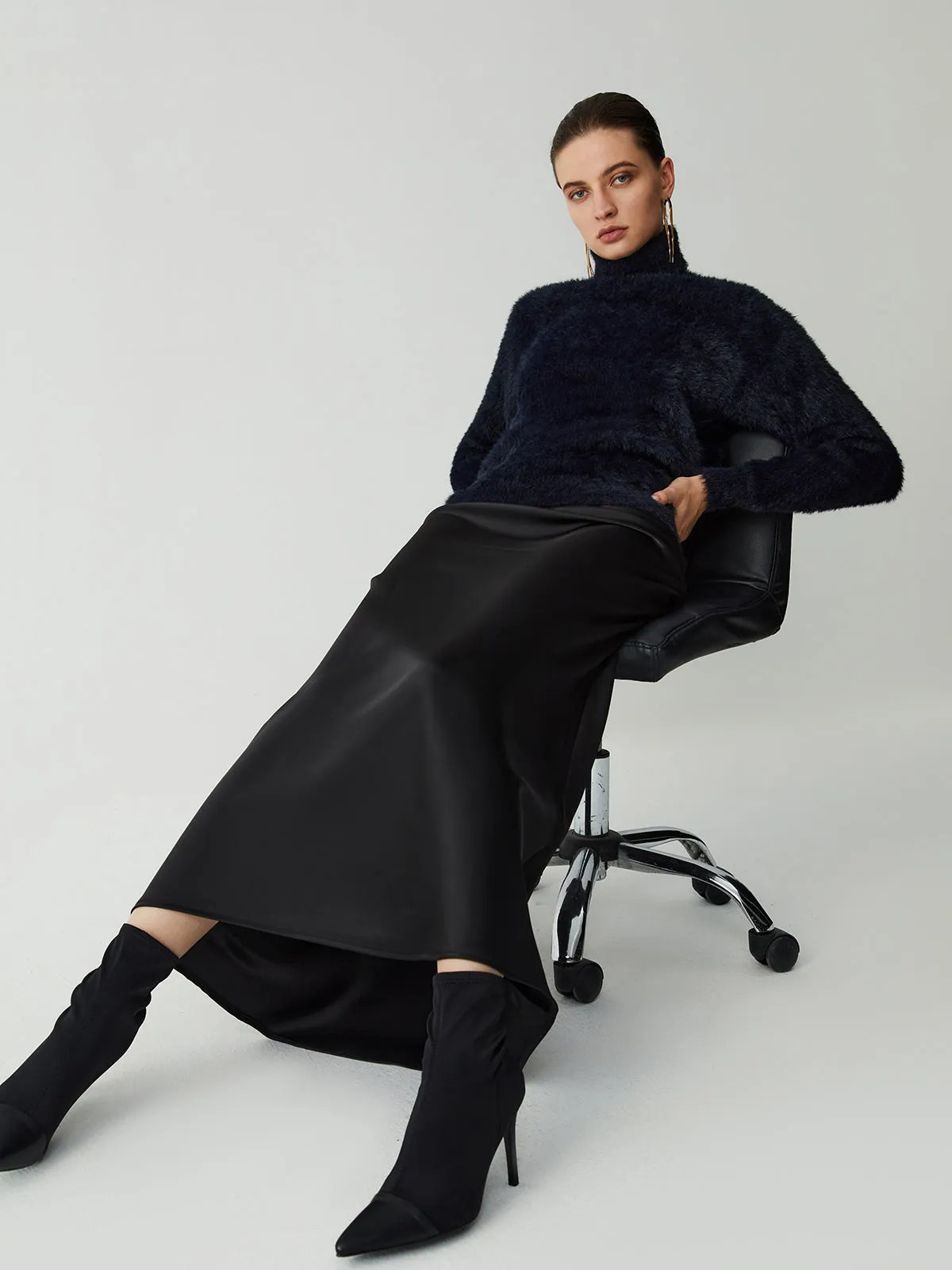 Fuzzy Turtleneck Sweater sold by COMMENSE