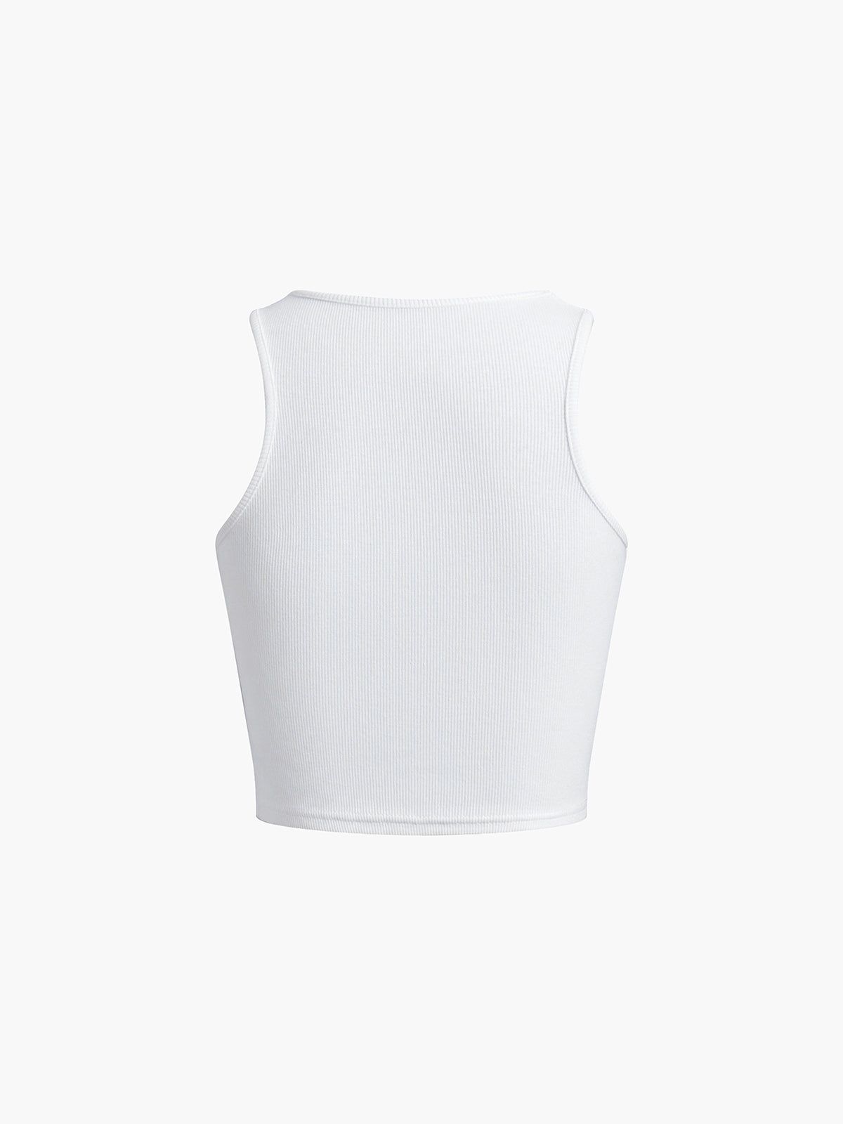 Asymmetrical Cutout Crop Tank Top sold by COMMENSE product image thumbnail 2