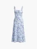 Floral Print Tie-Detail Cami Midi Dress sold by COMMENSE